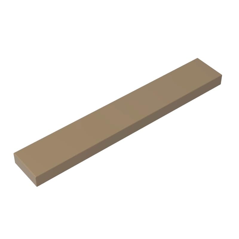 Gobricks 6636 Foundation Plate Tile 1x6 with Groove 50 Pieces GDS-564 Compatible with Lego Building Blocks Color:Dark Tan — image 1