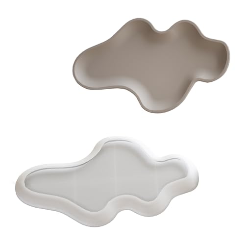 Haz a mano tus propias bandejas de resina y hormigón, de silicona resistente, decoración del hogar con moldes ovalados grandes y elegantes para uso diario