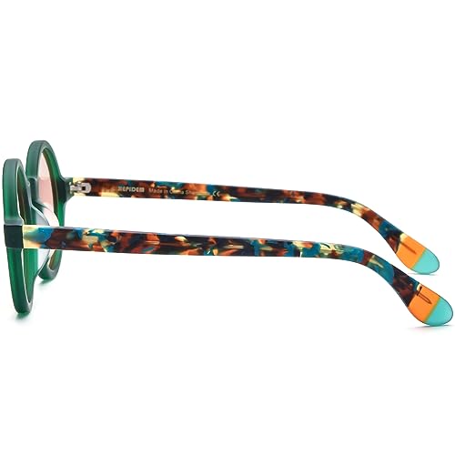 Image of HEPIDEM Matte Acetate Vintage Retro Round Polarized Sunglasses for Women 9270T