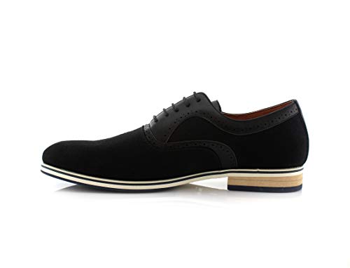 Image of Ferro Aldo Men's Classic Cap Toe Oxford Dress Shoe Collection | Perfect for Formal, Business, and Wedding Attire