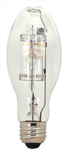 Satco S5862 solo medio de 175 vatios Ed17 con forma de iluminación (E26) Base de Metal Halide,, transparente 175 wattsW