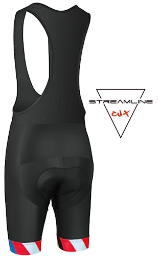 CEROTIPOLAR Cycling Bibs Men, Long Riding Pad Bicycle Biking Bib Shorts UPF50+