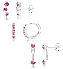 Silver,Pink CZ