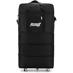 Maletas Plegables Carrefour Lixada Maleta Plegable Extensible, Bolsa de Equipaje de Viaje con Ruedas Plegable para Hombres y Mujeres