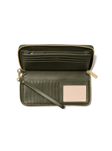 Image of Michael Kors Jet Set Travel Continental, Gold-Tone Hardware /Sahara Leather /Ivy