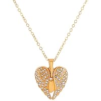 DEARMAMY collana per la festa della orecchini d'oro per le donne collane da donna catena gioielli angel wings necklace for women collana per le donne collana alla moda lega Golden