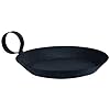 Black colonial style shallow metal dish candle tray country primitive decor  urban country home decor