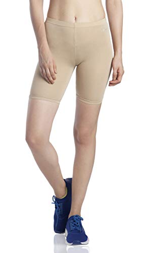 Image of Lavos Women Under Dress Sports Cycling Shorts, Bamboo Cotton Activewear Yoga Gym Workout Anti-Bacterial Uniform, Elastic Mid Waist Shorties Tights for Womens and Young Ladies