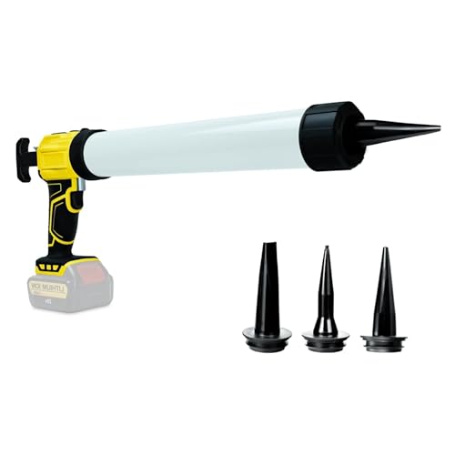 Cordless Caulking Gun Sausage Cartridge for Dewalt 20V Li-ion Battery,20oz/600ml,Anti-Dripping,4 Adjustable Speeds,Powerful Electric Caulking Gun Tools,for Filling,Sealing(Battery Not Include)