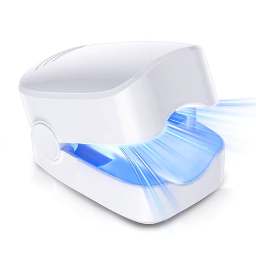 Dispositivo de tratamiento de hongos de uñas con láser para uñas y dedos, luz azul de 460 nm, elimina el hongo de las uñas, no daña la piel (blanco)