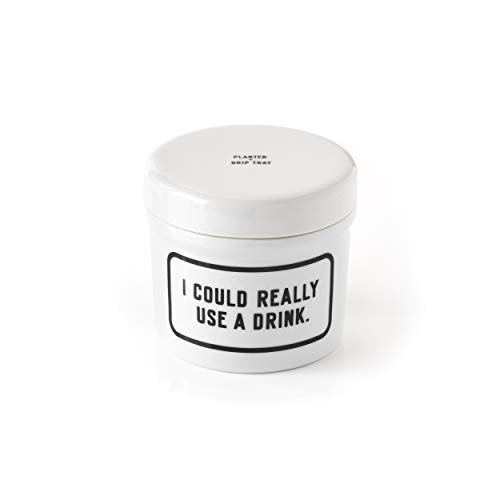 Brass Monkey I Could Really Use A Drink Plant Holder With Drip Tray – Vintage Inspired Plant Pot With Bold Artwork – Measures 4.42” In Diameter – Heavyweight Ceramic Pot With Drip Tray #TOP2