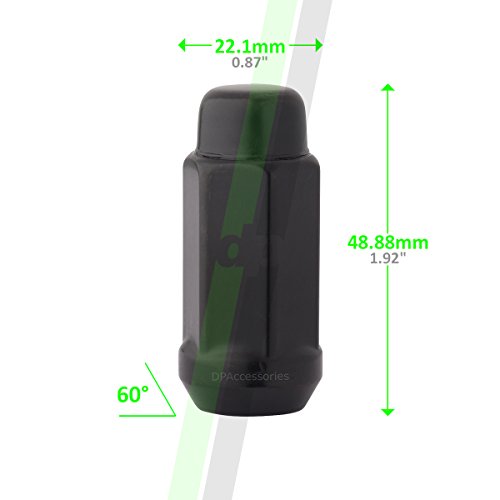 Dpaccessories 100 Black 14X2 Closed End Xl Bulge Acorn Lug Nuts For Aftermarket Wheels Lcb4B9He2Bk04100 #TOP1