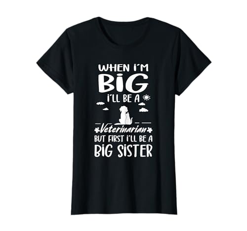 Voy a ser una hermana mayor Baby Girl Anuncio Veterinario Camiseta