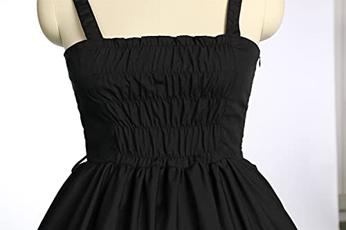 Women Black Gothic Lolita Dress Classic Summer Sleeveless Vinage Goth Lolita Dresses Plus Size Anime Maid Cosplay Costume 2XL Black by Jeufoin - Used condition - Image 5