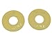 Dopro 2pcs Cream with Gold Letter LP Guitar Toggle Switch Washer Plate Rhythm Treble Ring for Les Paul