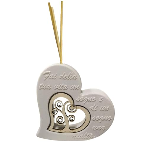 regalami.Shop profumatore bomboniera completo di tutto cm 10,5 (Linea Amelie) con Scatola, Confetti, Essenza, Nastro e bigliettino Personalizzato