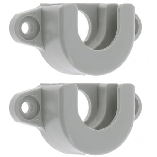cyclingcolors 2x Soporte de eje de persiana para rodamiento Ø 28mm exterior PVC gris Accesorio Fijación de ventana ciega Almohadilla final