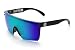 Heat Wave Visual Lazer Face Sunglasses in Galaxy Blue