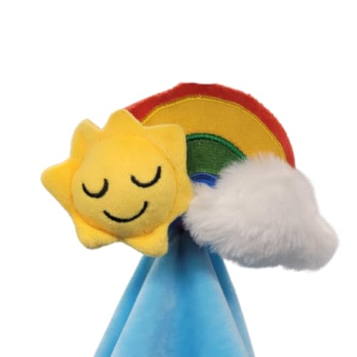 Image of Rainbow Lovey Blanket for Baby | Large 20 inch x 20 inch Baby Lovey Unisex | CuteRainbow Security Blanket for Babies and Toddlers