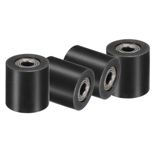Rodillo POM 8x28x29mm de rodamiento plano de la marca sourcing map en color negro de alta guiado