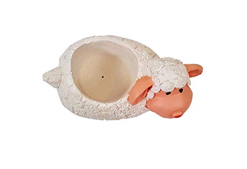 Image of Resin Pots Planter Combo Set of 6 Animals Shape Resin Succulent Pot Succulent Planter Flower Pots Indoor Container for Garden and Office Table (Big Sheep Pot)