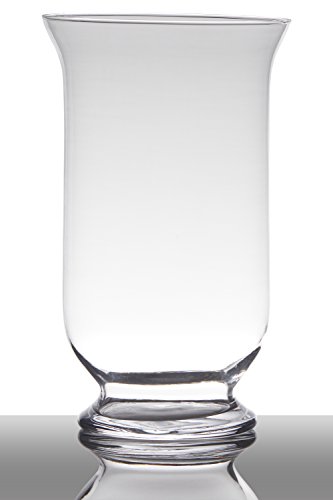 innaGLAS Bougeoir de Table Lea sur Pied, Cylindre - Rond, Transparent, 30cm, Ø 18cm - Vase Transparent - Photophore en Verre