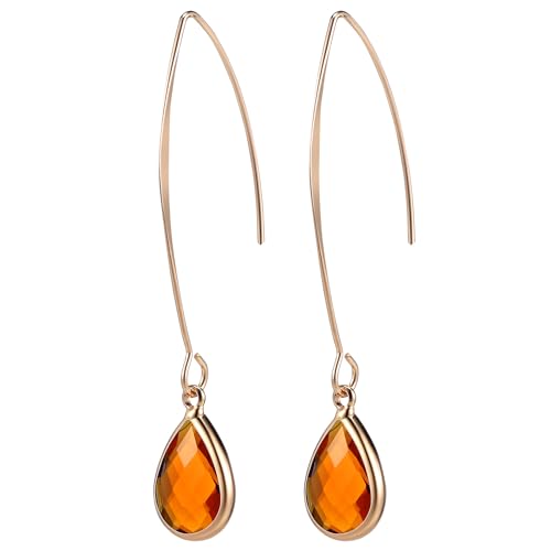 SHERCHPRY Boucles D'Oreilles Femme Pendantes Goutte D'Eau En Cristal Élégantes À Crochet Léger Pour Cadeau Mode Quotidienne