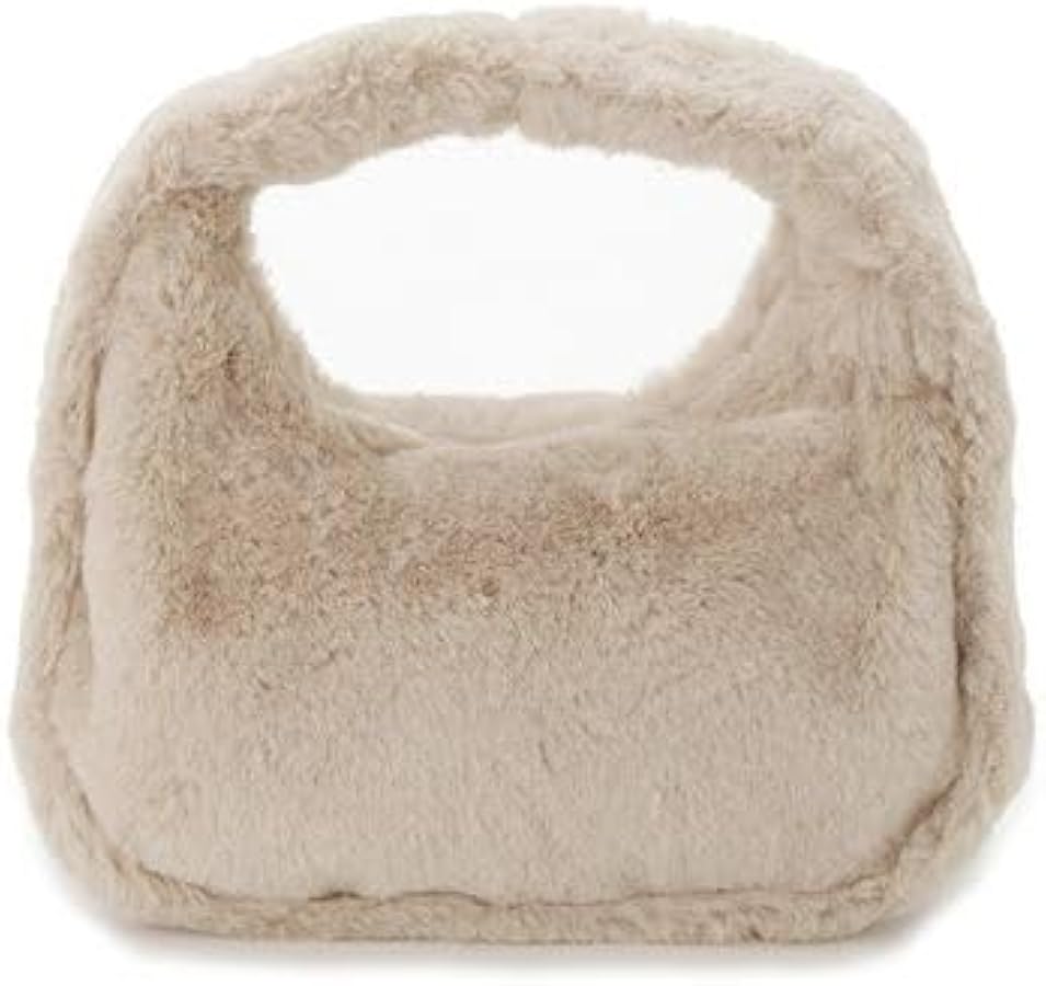 ミラオーウェンファー ハンドバッグ ベージュ Mila Owen（ミラオーウェン）の「ファー巾着バッグ