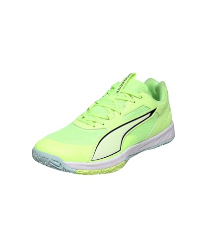 Puma Tenis Unisex Accelerate Pro 4 para Interiores, Terreno Verde Claro, Blanco Musgo Claro, Talla 40, Fizzy Light Green Terrain Light Moss Puma White, 43 EU