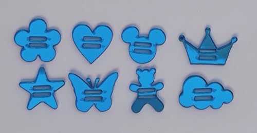 Passante Acrilico Para Elasticos 7mm em Formatos Para Agenda Cadernetas de Saúde Planners 50 Unidade