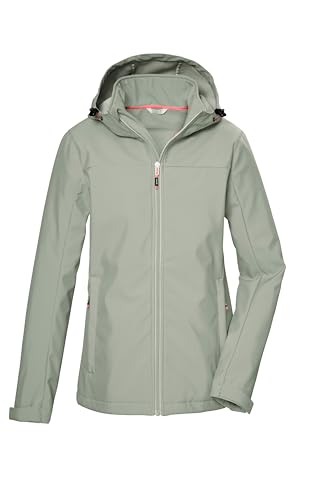 killtec Damen Softshelljacke/Outdoorjacke mit Kapuze KOS 102 WMN SFTSHLL JCKT, helles salbei, 40, 42804-000