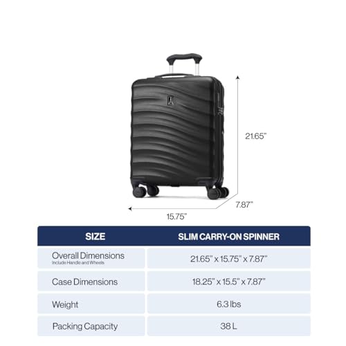 Travelpro Maxlite Air V2 Hardside Expandable Carry on Luggage, 8 Spinner Wheels, Lightweight Hard Shell Suitcase, TSA Lock, Black, International Carry On 18-Inch by Travelpro - Image 6