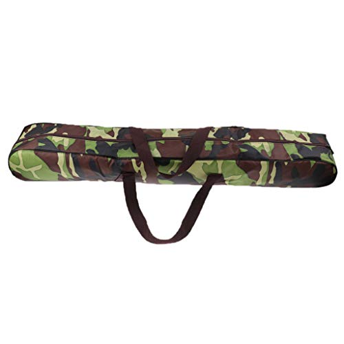 Baosity Foldable Tent Pole Rod Bag Organizer Carry Ultra Lightweight Packable Camping Duffel Bag with Zipper Handy Carrier - Camo 98cm, 13.5cm