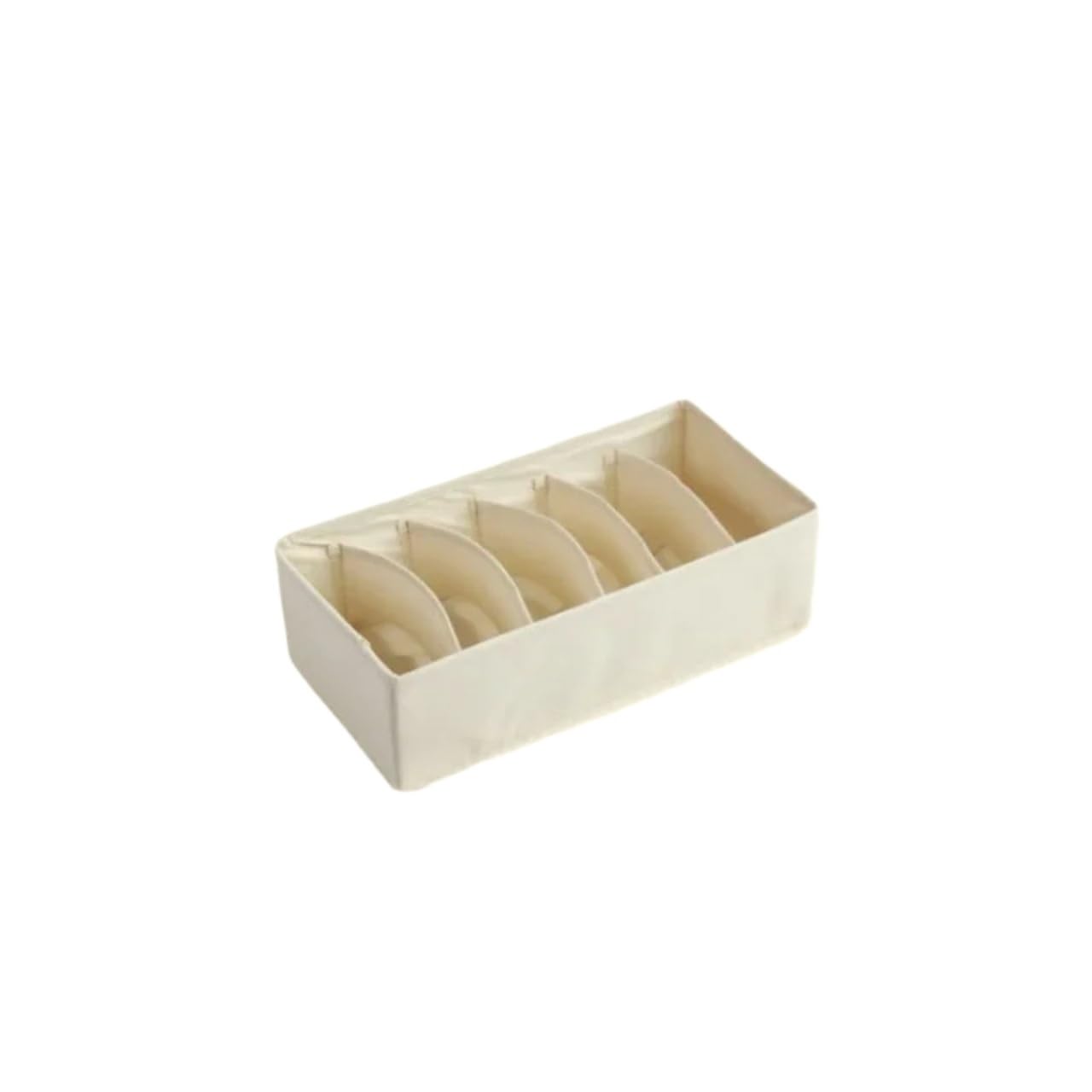 LADFRTYU Sock Storage Box Drawer Underwear Socks Bra Storage Box Clothes Organizer Bag Household Wardrobe Cabinet(Milky yellow-6grids)