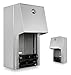 Dual Rolls Toilet Paper Dispenser - Lockable Design - Heavy Duty Commercial Grade 304 Grade Stainless Steel - 6-3/4" D x 6" W x 12" H