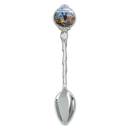 Lake Tahoe California CA Nevada NV Animals Bear Cougar Deer Novelty Collectible Demitasse Tea Coffee Spoon