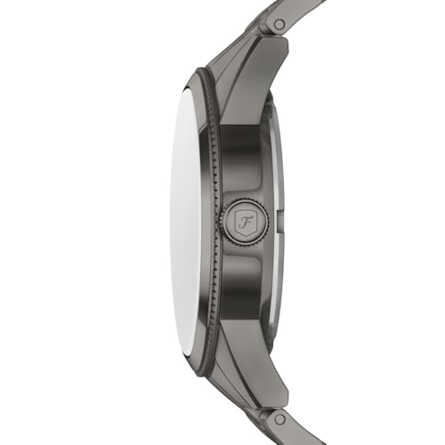 Fossil Pearson Montre Homme, Mouvement Multifonction Quartz avec bracelet en acier inoxydable ou cuir, Gris Gunmetal, 42 mm – vue 5