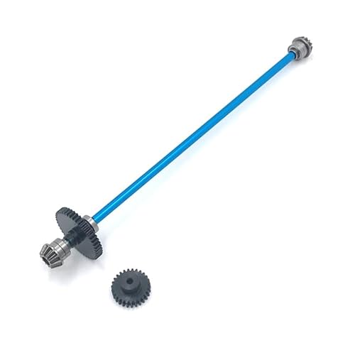 Metal Upgrade Center Drive Shaft Assembly 27T Motor Gear for WLtoys 1/12 124016 124017 124018 124019 RC Car Parts(Sky Blue)