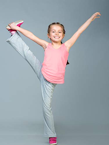 Image of SATINIOR 4 Pieces Girls Dance Tank Tops Racerback Crop Tops Sleeveless Dance Clothes for Girls Gymnastics