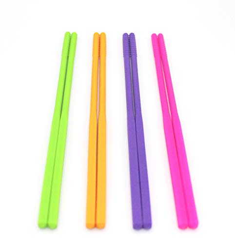 Chefstx Silicone Chopsticks (Set Of 4) | Dishwasher Safe, Non-Slip, Easy To Hold (Multi) #TOP1