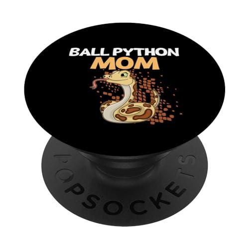 Ball Python Mom Funny Reptile Women Snake PopSockets PopGrip Interchangeable