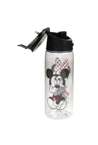 Disney Gazing Mickey Minnie Flip Top Water Bottle with handle