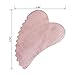 Rose Quartz Gua Sha Comb Massage Tool - Unique Comb Edge Gua Sha Board for SPA & Acupuncture Therapy (Heart Shape)