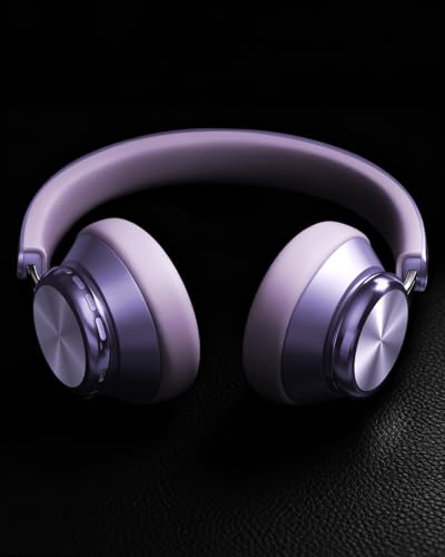 Image of Wentronic Y03 Bluetooth Headphones Wireless Active Noise Cancelling Over Ear Headphones 48 Hours Playtime High Sound Quality 6 EQ Music Mode Headphones with Soft Ear Cushion - Purple