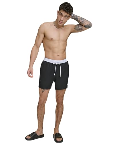 Lociones, Beauty DKNY - Bañador Ligero de Secado rápido para Hombre, protección UPF 40+, Negro -, Small
