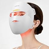 Lumesse At-Home Red Light Therapy Mask for Face - Professional 3D LED Face Mask with Wireless Remote for Wrinkles & Acne, 4-in-1 Light Modes for Anti-Aging & Glowing Skin Silicone Mask