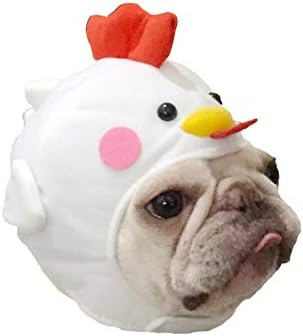 Pet Easter Costume Dog Cat Cute Novelty Chick Hat Headwear with Sticker Dog Cat Funny Chicken Hen Costume Hat Pet Soft Headgear for Halloween Easter Birthday Theme Party Photo Prop