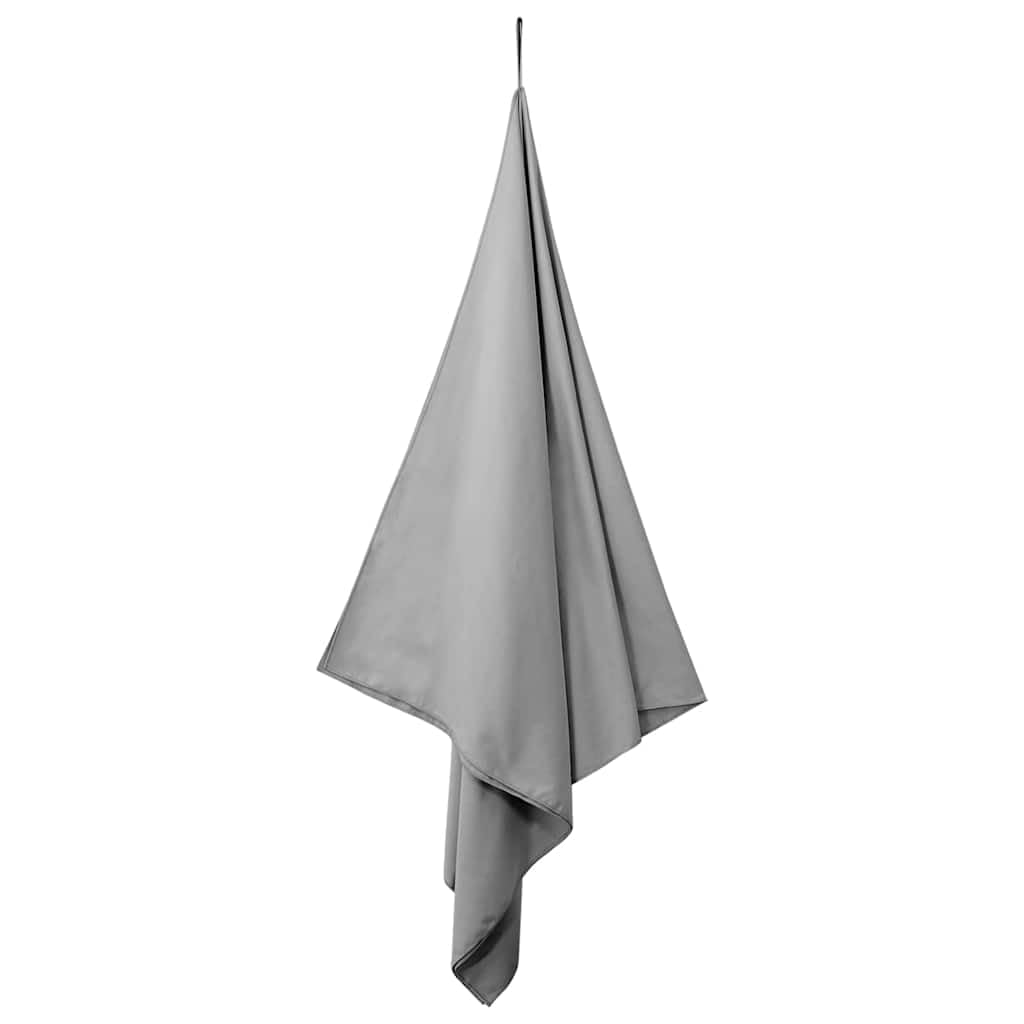 Asciugamani sportivi, 2 pezzi, grigio scuro, 90 x 180 cm, in microfibra, ad asciugatura rapida, assorbenti, morbidi, facili da pulire, per fitness, benessere, spiaggia, sauna, asciugamano da