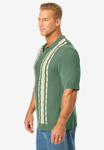 KingSize Men's Big & Tall No Tuck Sweater Polo3