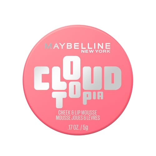 Maybelline New York Cloudtopia Wangen- & Lippen Mousse, 2-in-1 Blush & Lippenfarbe für 14H Halt, Luftig-leichte Textur & mattes Finish, Nr. 07 Moonlit Rose, 5g